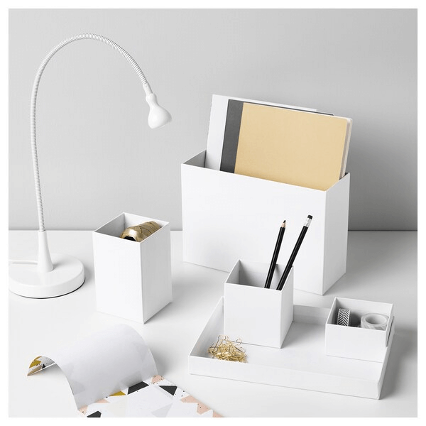 Boxes with tools on a table Luxafor