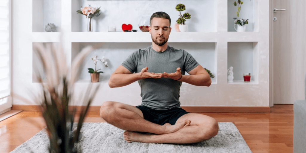 Man meditating