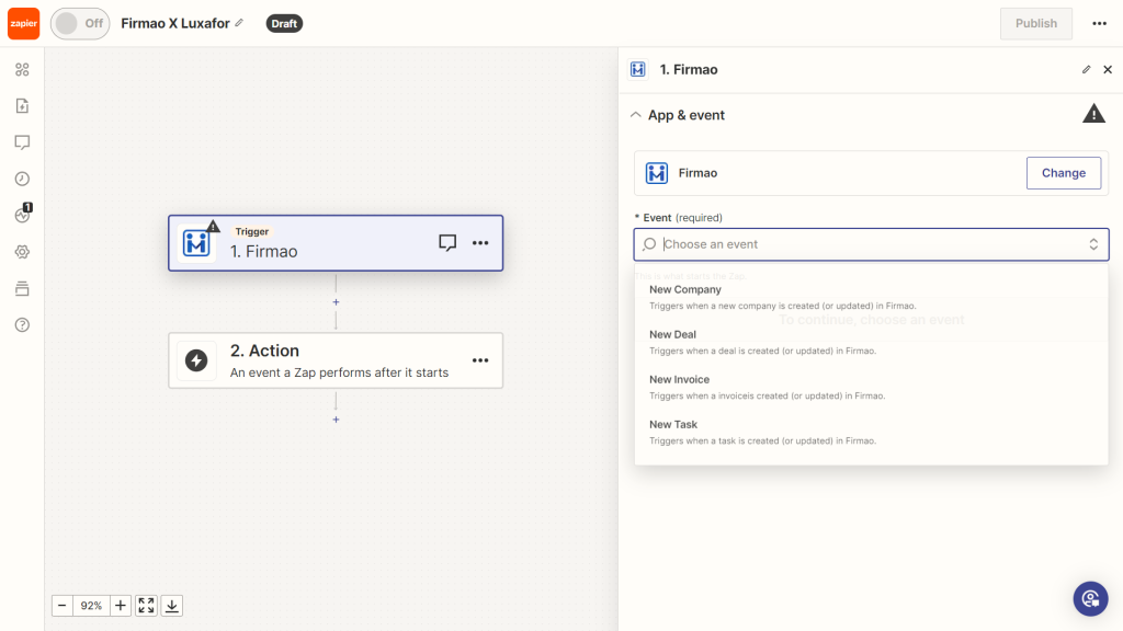 Luxafor Firmao Zapier integrations