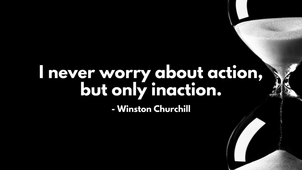 Procrastination quotes image about inaction