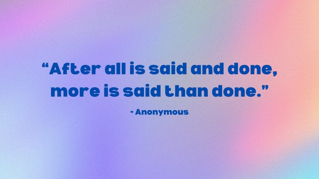 procrastination quote image about talking but not doing