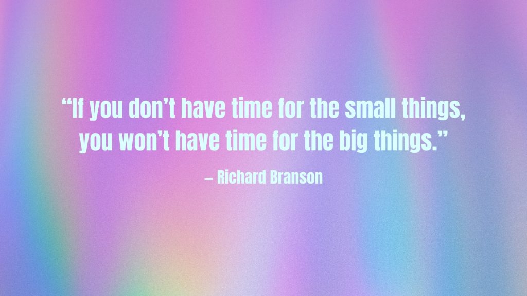 procrastination quote image about doing the small tasks